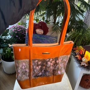 Gucci Orange Floral Tote Bag Flash Sale❄️🔥 Custom!
